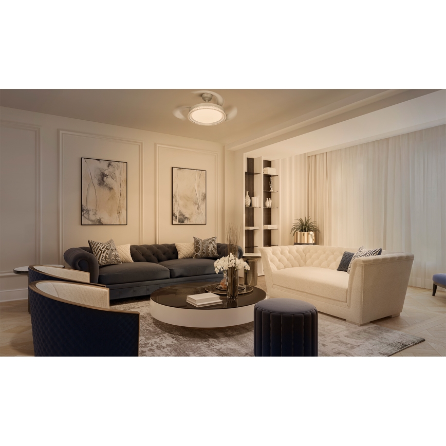 Osram - LED RGB Dimmable Ceiling Light with Fan CIERZO LED/35W/230V 3000-6500K + Remote Control