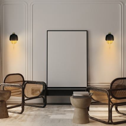 Osram - DECOR COROLLE Wall Light 1xG9/20W/230V Black/Gold