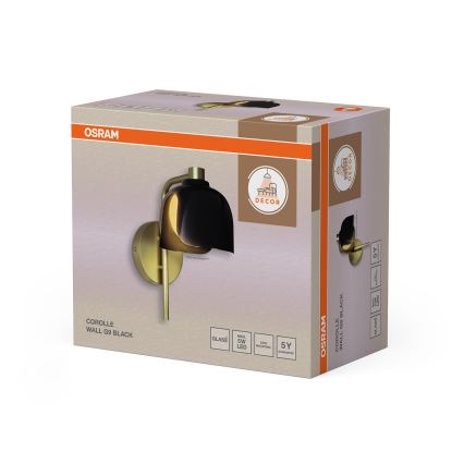 Osram - DECOR COROLLE Wall Light 1xG9/20W/230V Black/Gold