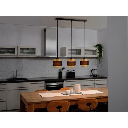 Osram - DECOR HORNET Cable Pendant 3x E27/10W/230V, Black/Gold