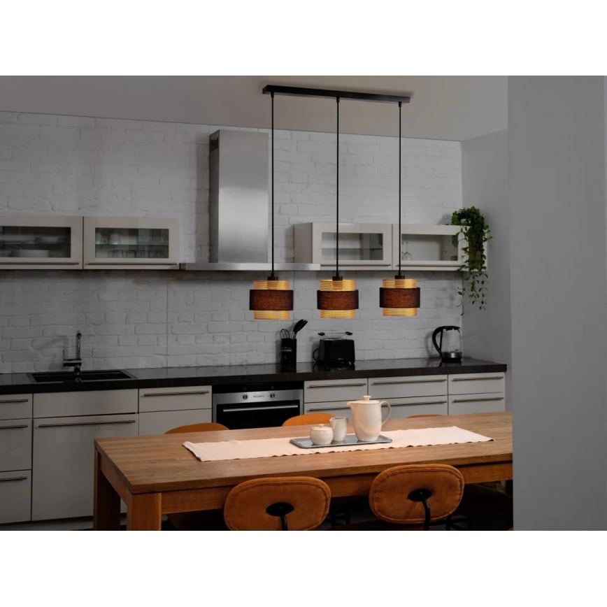 Osram - DECOR HORNET Cable Pendant 3x E27/10W/230V, Black/Gold