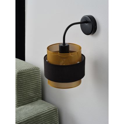 Osram - DECOR HORNET Wall Lamp 1xE27/10W/230V Black/Gold