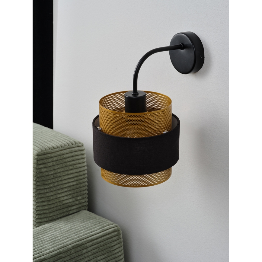 Osram - DECOR HORNET Wall Lamp 1xE27/10W/230V Black/Gold