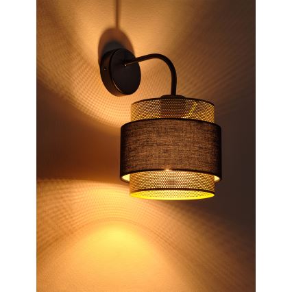Osram - DECOR HORNET Wall Lamp 1xE27/10W/230V Black/Gold