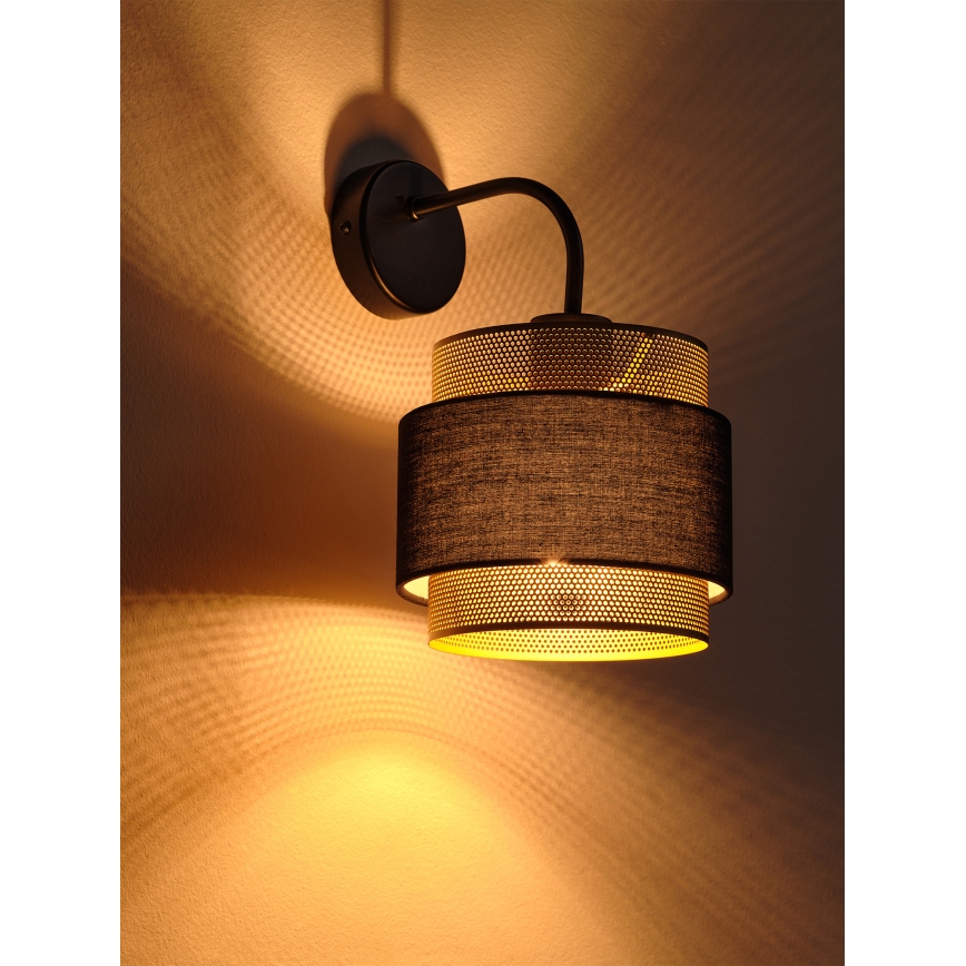Osram - DECOR HORNET Wall Lamp 1xE27/10W/230V Black/Gold