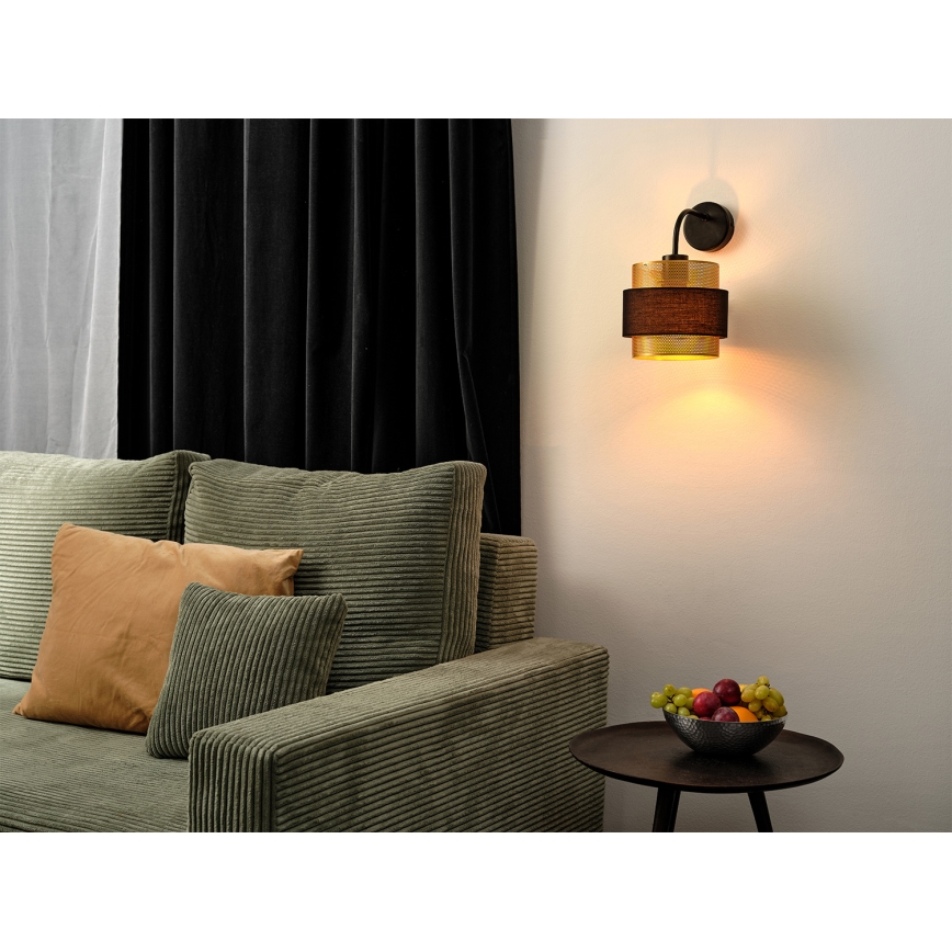 Osram - DECOR HORNET Wall Lamp 1xE27/10W/230V Black/Gold