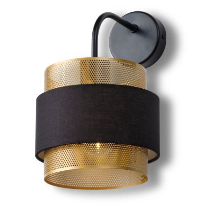 Osram - DECOR HORNET Wall Lamp 1xE27/10W/230V Black/Gold