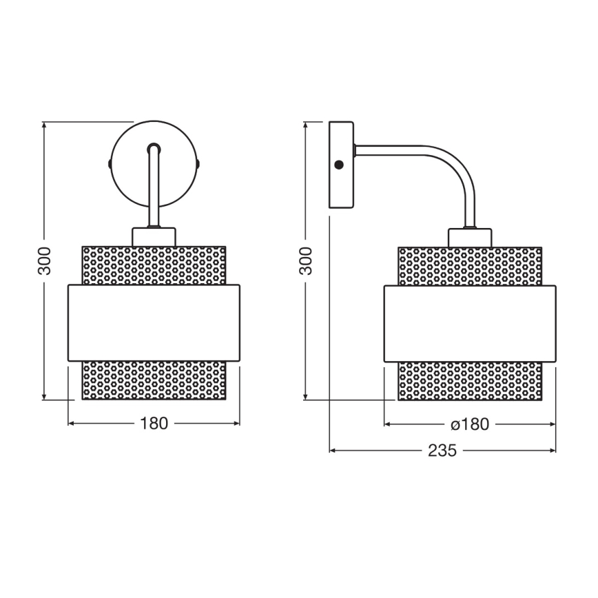 Osram - DECOR HORNET Wall Lamp 1xE27/10W/230V Black/Gold
