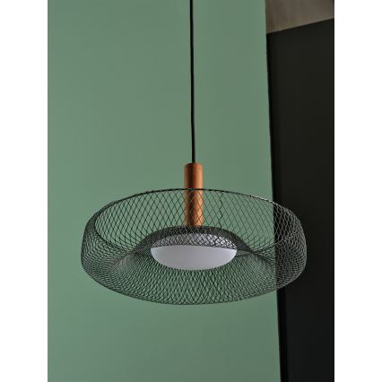 Osram - DECOR MESH LED pendant on cable, 18.5W/230V, Ø 40 cm, black/rubberwood