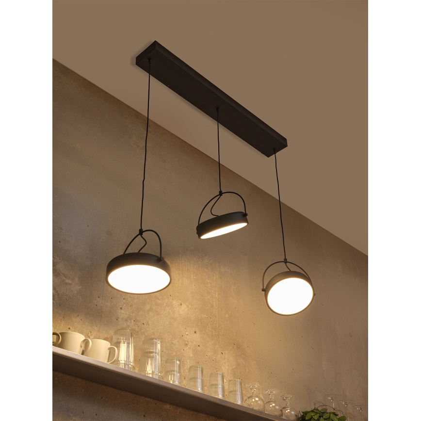 Osram - DECOR PUCK Cable-suspended LED Pendant 3xLED/12W/230V CRI 90 black