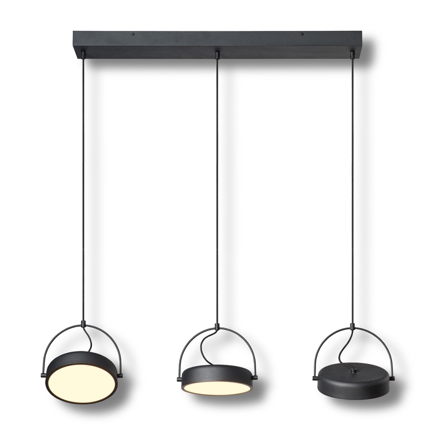 Osram - DECOR PUCK Cable-suspended LED Pendant 3xLED/12W/230V CRI 90 black