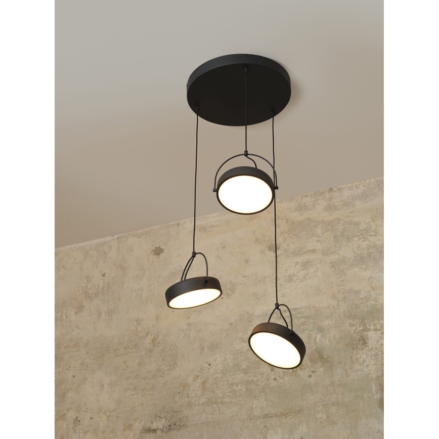 Osram - DECOR PUCK Cable-Suspended LED Pendant 3xLED/12W/230V CRI 90 Black