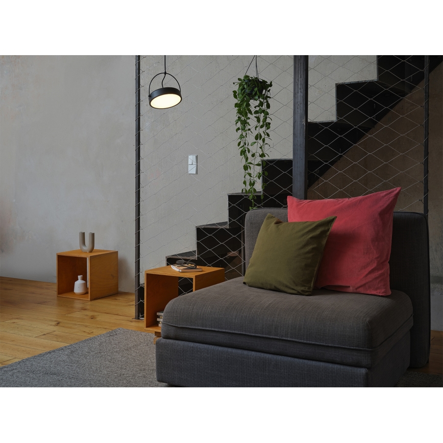 Osram - DECOR PUCK LED pendant light on cable, 12W/230V, CRI 90, black