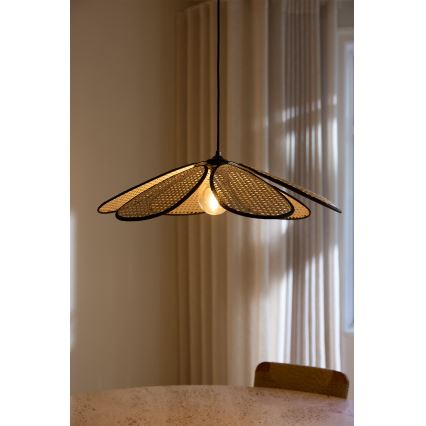Osram - DECOR RATTAN Cable Pendant Light, 1xE27/15W/230V, dia. 58 cm, beige/black