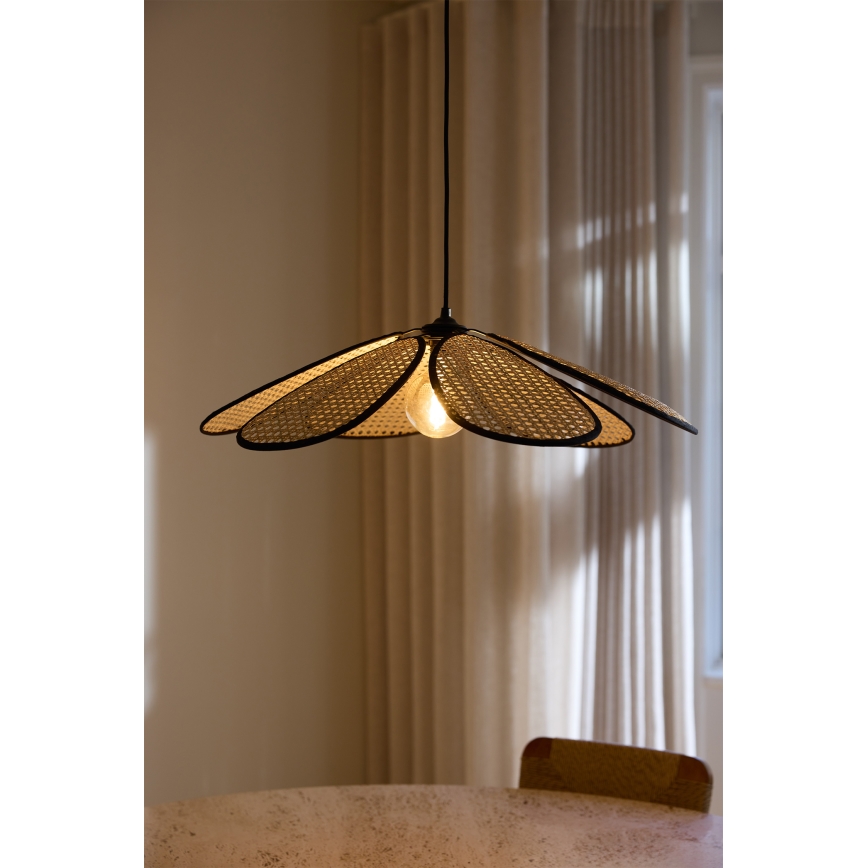 Osram - DECOR RATTAN Cable Pendant Light, 1xE27/15W/230V, dia. 58 cm, beige/black
