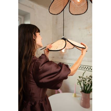 Osram - DECOR RATTAN Cable Pendant Light, 1xE27/15W/230V, dia. 58 cm, beige/black