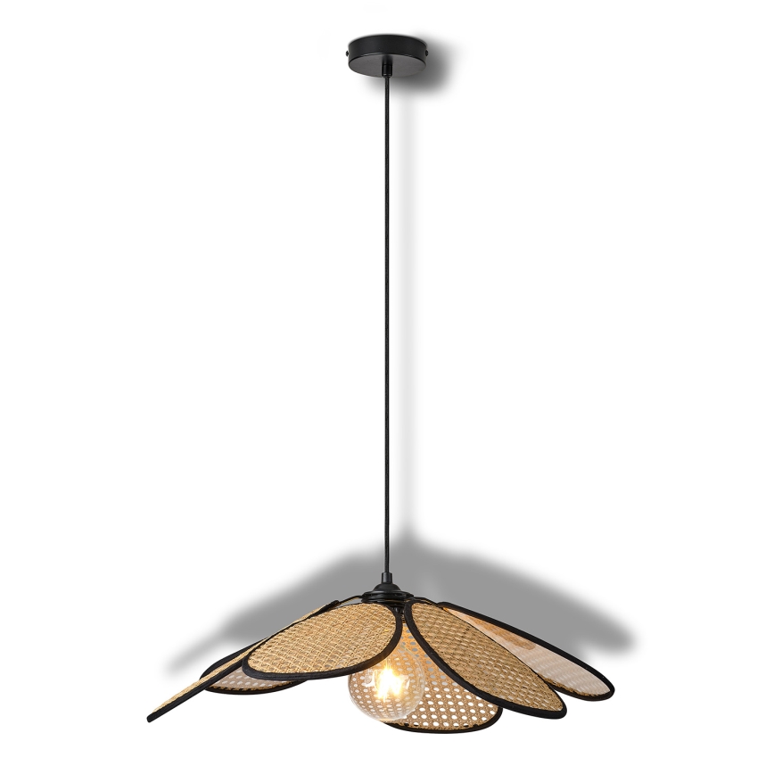 Osram - DECOR RATTAN Cable Pendant Light, 1xE27/15W/230V, dia. 58 cm, beige/black