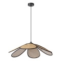 Osram - DECOR RATTAN cord-hung pendant lamp, 1xE27/15W/230V, Ø 69 cm, beige/black
