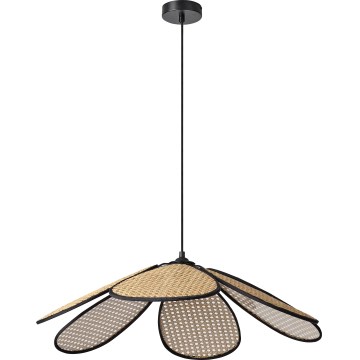 Osram - DECOR RATTAN cord-hung pendant lamp, 1xE27/15W/230V, Ø 69 cm, beige/black
