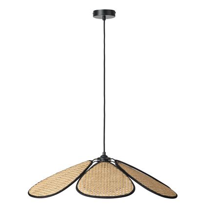 Osram - DECOR RATTAN cord-hung pendant lamp, 1xE27/15W/230V, Ø 69 cm, beige/black