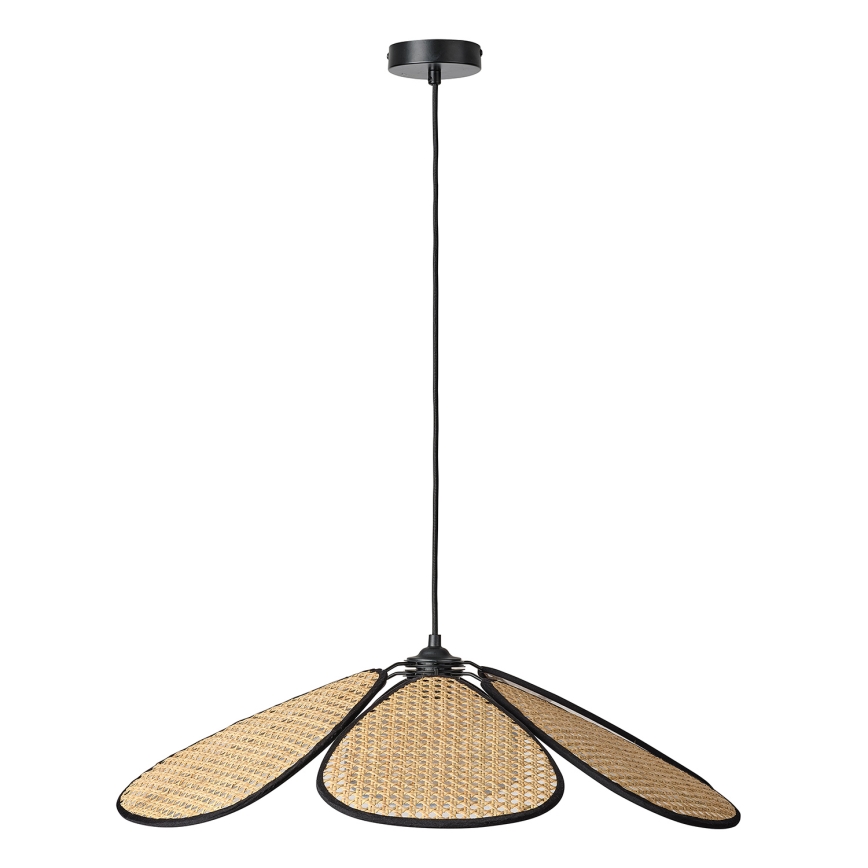 Osram - DECOR RATTAN cord-hung pendant lamp, 1xE27/15W/230V, Ø 69 cm, beige/black