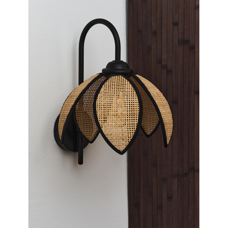 Osram - DECOR RATTAN wall light 1xE27/15W/230V beige/black