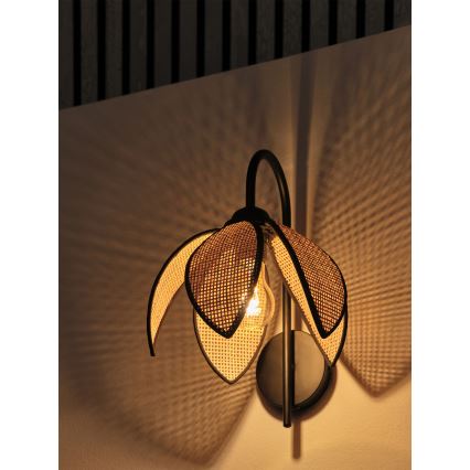 Osram - DECOR RATTAN wall light 1xE27/15W/230V beige/black