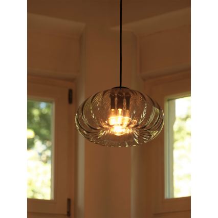 Osram - DECOR SMOKE cable pendant lamp, 1xE27/12W/230V, diameter 28 cm, black/smoky grey