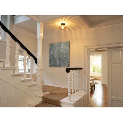 Osram - DECOR SMOKE ceiling light 1xE27/12W/230V, Ø 28 cm, black/smoky grey