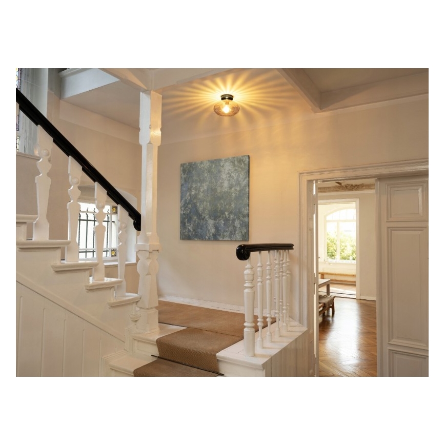 Osram - DECOR SMOKE ceiling light 1xE27/12W/230V, Ø 28 cm, black/smoky grey