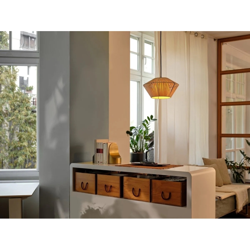 Osram - DECOR STRIPES cable pendant light 1x E27/10W/230V, diameter 30.5 cm, beige