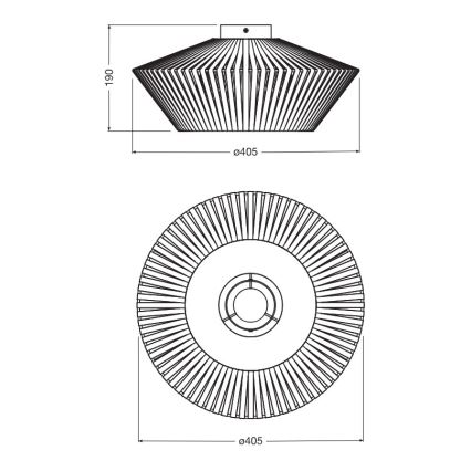 Osram - DECOR STRIPES Ceiling Light 1x E27/10W/230V, dia. 40.5 cm, beige