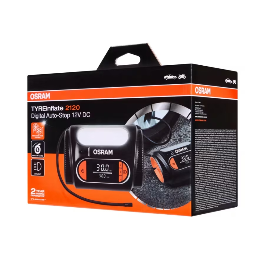 Osram - Digital Tyre Inflator TYREinflate 2120 180W/12V