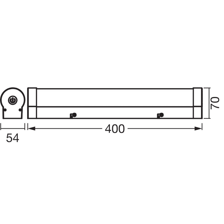 Osram - ORBIS TUBE Dimmable LED Bathroom Mirror Light/9W/230V 3000/4000K 40 cm IP44 Brown