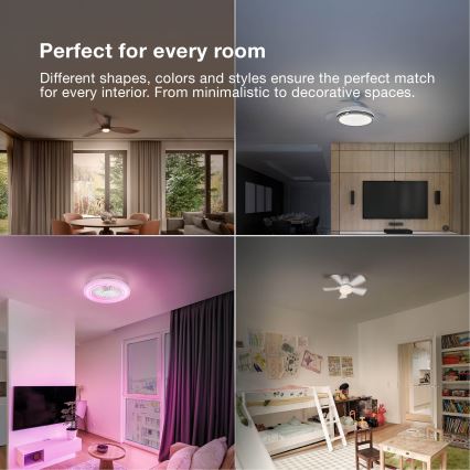 Osram - Dimmable LED Ceiling Fan FOHN LED/18W/230V 3000/4000/6500K + remote control