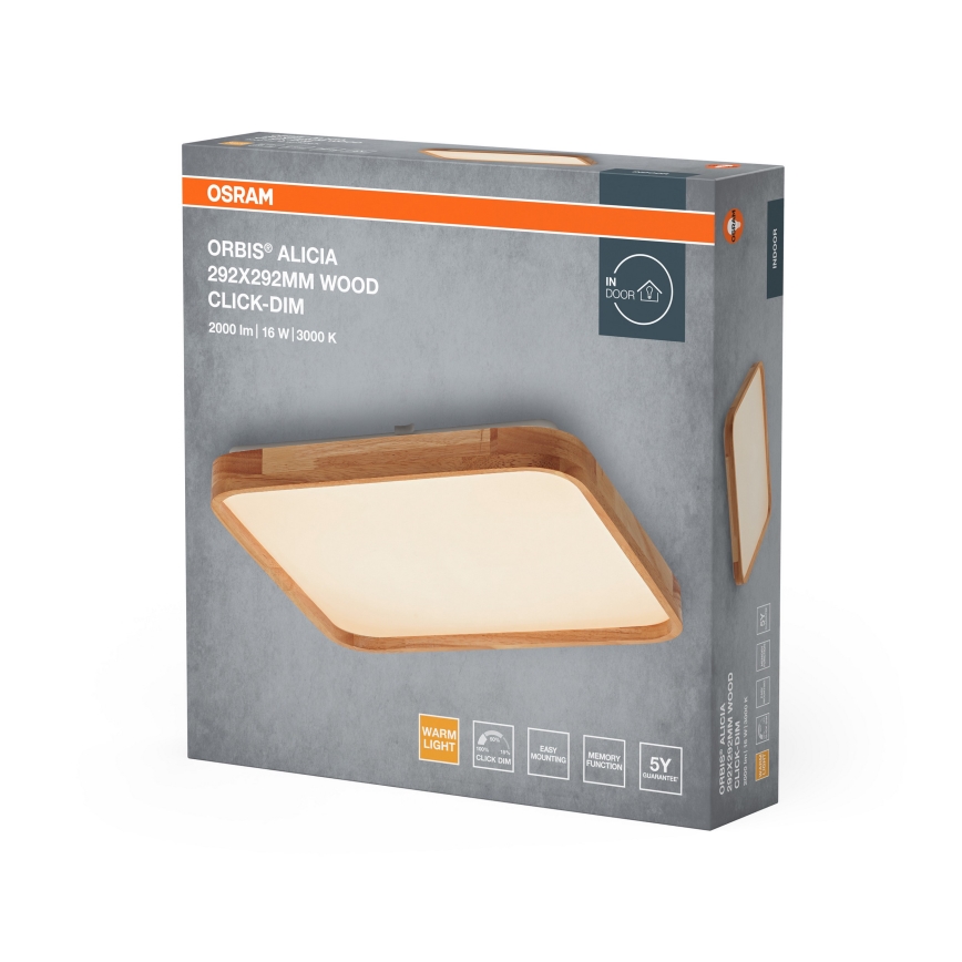 Osram - Dimmable LED ceiling light ORBIS ALICIA LED/16W/230V 29,2x29,2 cm beige