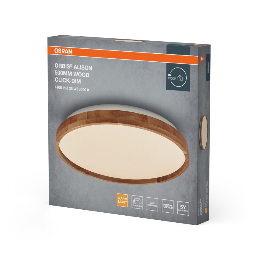 Osram - Dimmable LED Ceiling Light ORBIS ALISON LED/36W/230V Ø 50 cm Beige