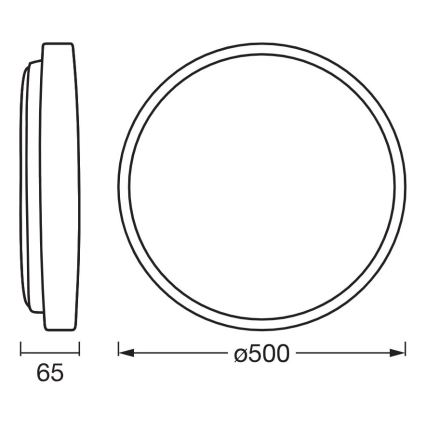 Osram - Dimmable LED Ceiling Light ORBIS ALISON LED/36W/230V Ø 50 cm Beige