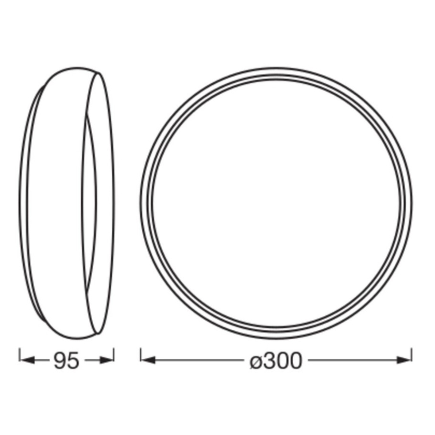 Osram - Dimmable LED Ceiling Light ORBIS LIVIA LED/16W/230V Ø 30 cm Black/White