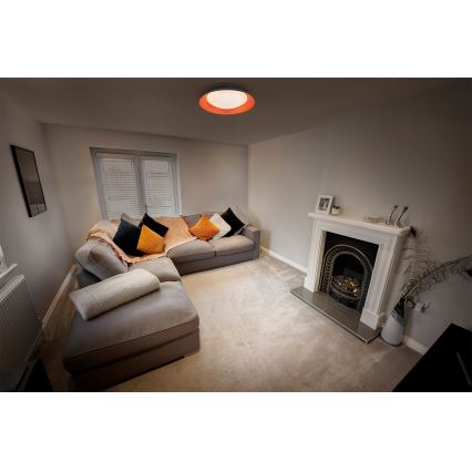 Osram - Dimmable LED ceiling light ORBIS PLATE LED/45W/230V Ø 48 cm orange/black