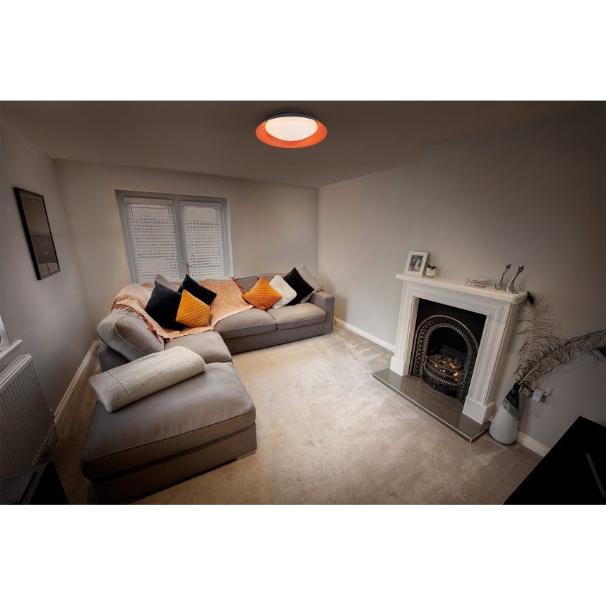 Osram - Dimmable LED ceiling light ORBIS PLATE LED/45W/230V Ø 48 cm orange/black