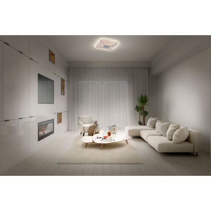 Osram - Dimmable LED ceiling light ORBIS WAVES LED/30W/230V 2600-6000K 40x40 cm white + remote control