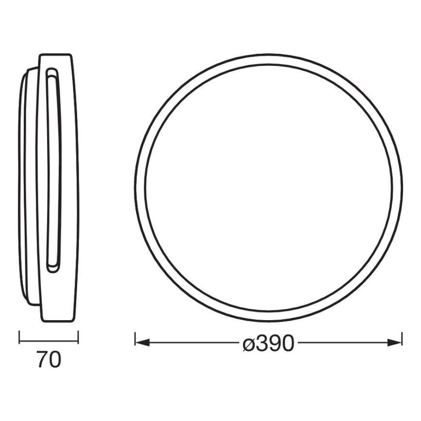 Osram - ORBIS WOODBURRY LED Dimmable Ceiling Light 24W/230V, Ø39 cm, Beige