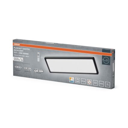 Osram - Dimmable LED bathroom ceiling light PLANON EASYFIX LED/24W/230V 2600-6000K 20x58 cm IP54 black + remote control