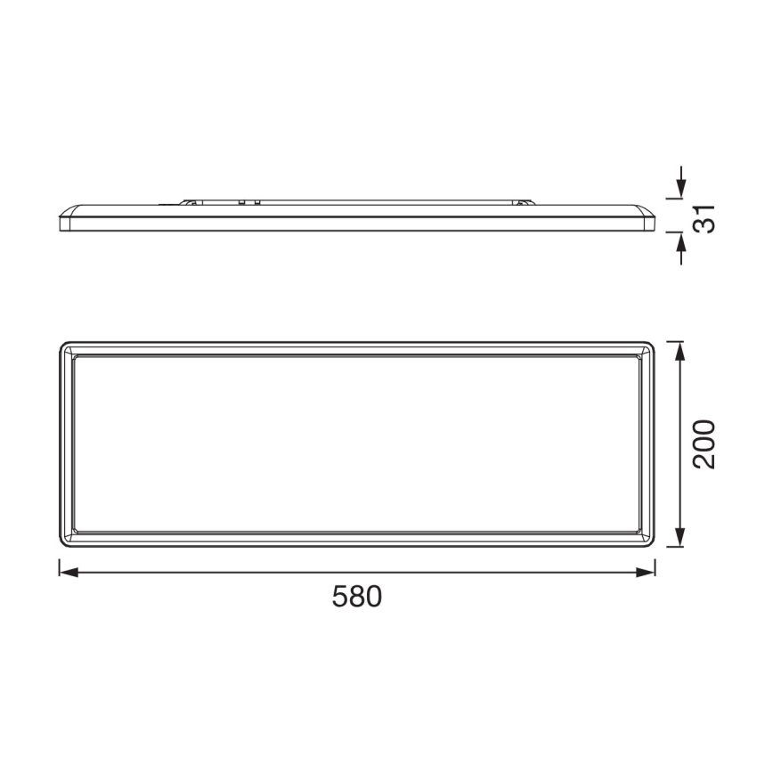 Osram - Dimmable LED bathroom ceiling light PLANON EASYFIX LED/24W/230V 2600-6000K 20x58 cm IP54 black + remote control