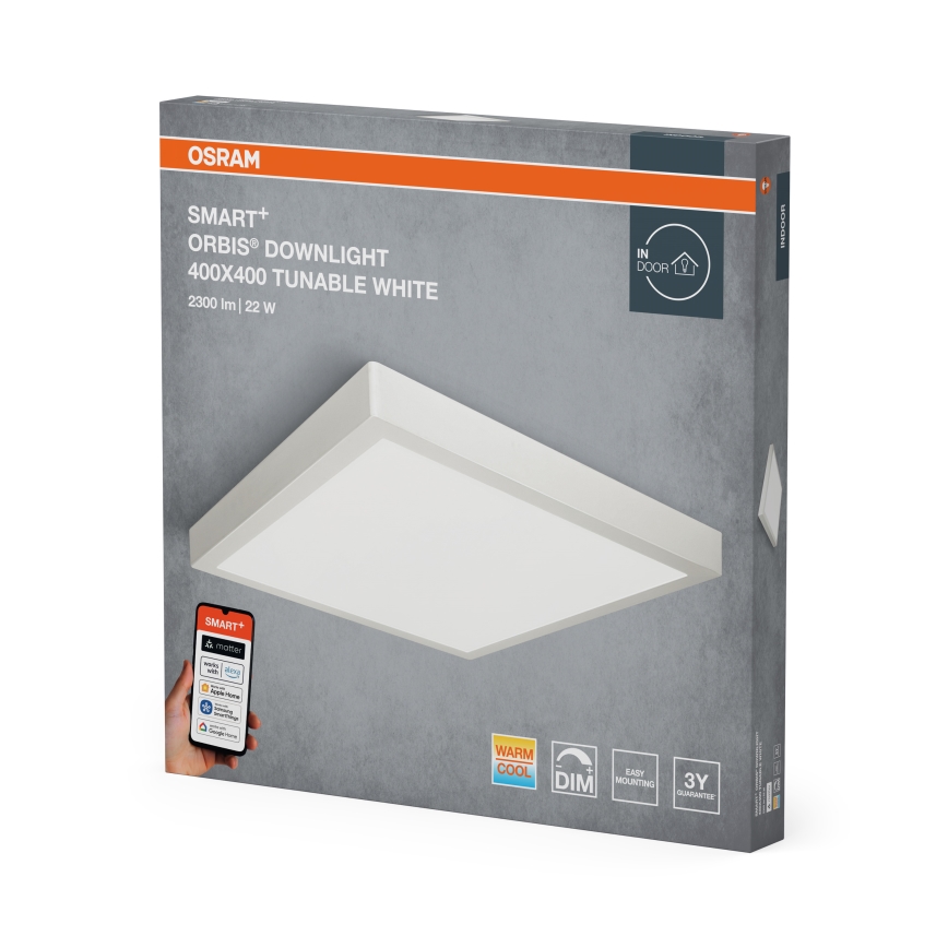 Osram - LED Dimmable Ceiling Light SMART+ DOWNLIGHT LED/22W/230V 40x40 cm 3000-6500K Wi-Fi
