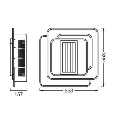 Osram - Dimmable LED Ceiling Light with Fan CEILING FAN LED/55W/230V 3000-6500K White + Remote Control