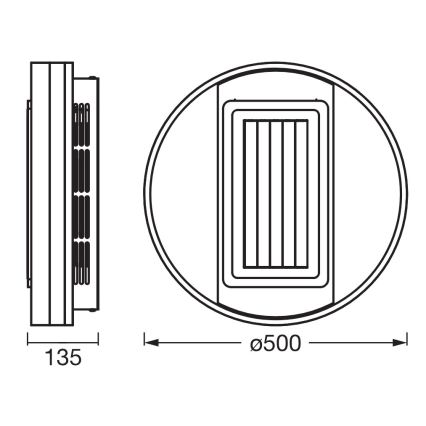 Osram - Dimmable LED Ceiling Fan Light LED/55W/230V 3000-6500K White + Remote Control