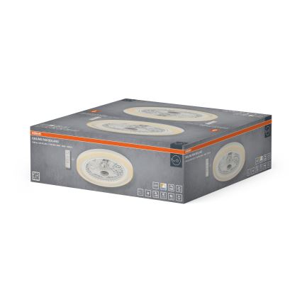 Osram - LED Dimmable Ceiling Light with Fan SOLANO LED/26W/230V 3000/4000/6500K + Remote Control