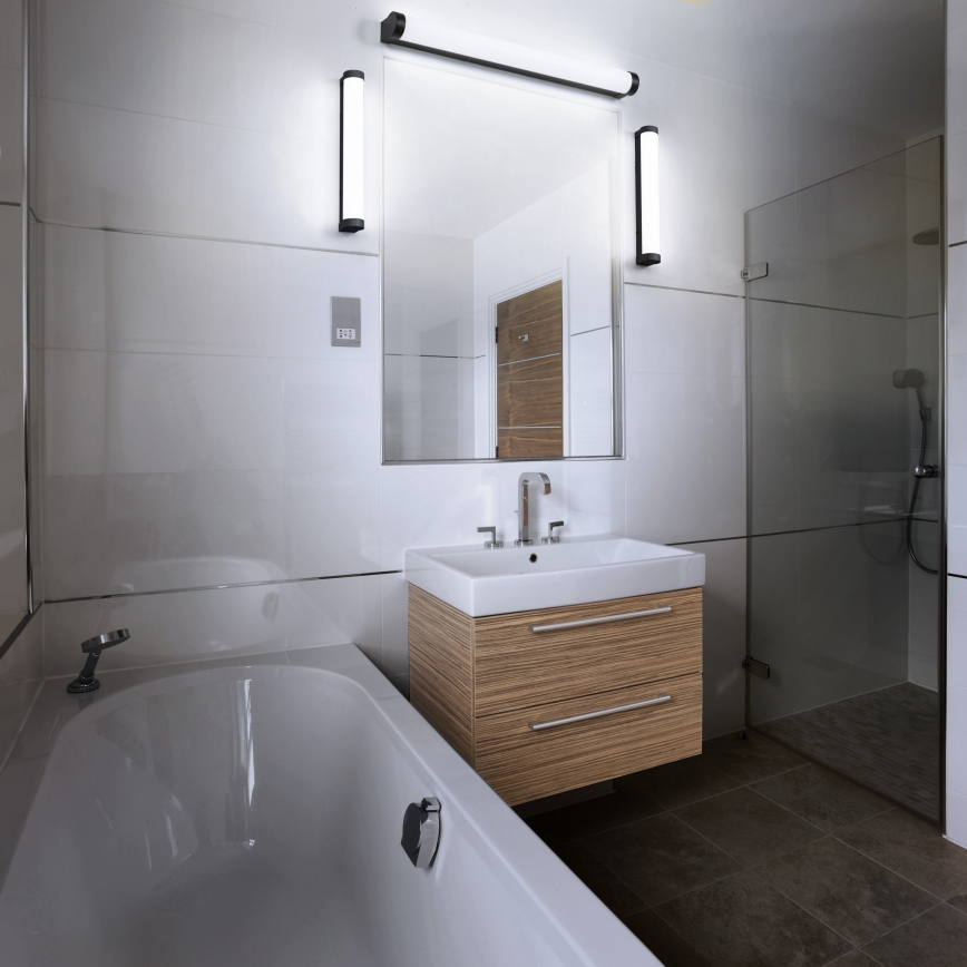 Osram - Dimmable ORBIS TUBE LED Mirror Light, 9W/230V, 40 cm, IP44, black